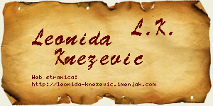 Leonida Knežević vizit kartica